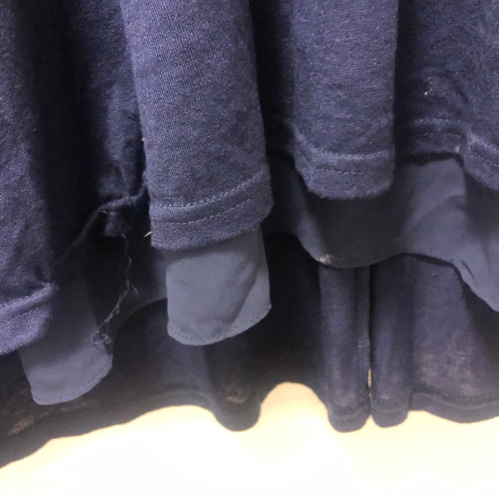 Navy Layered Cotton Tunic - Picture 4 of 5